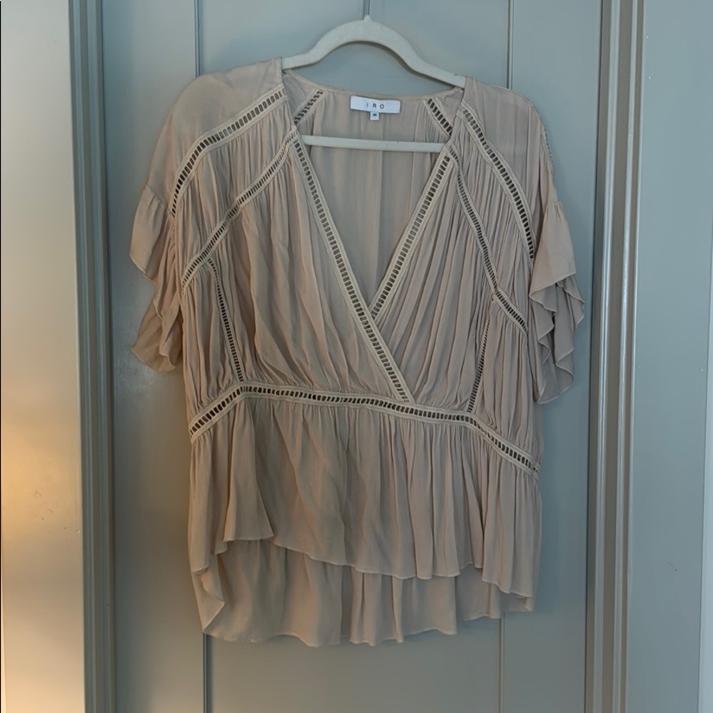 Beige short sleeved top